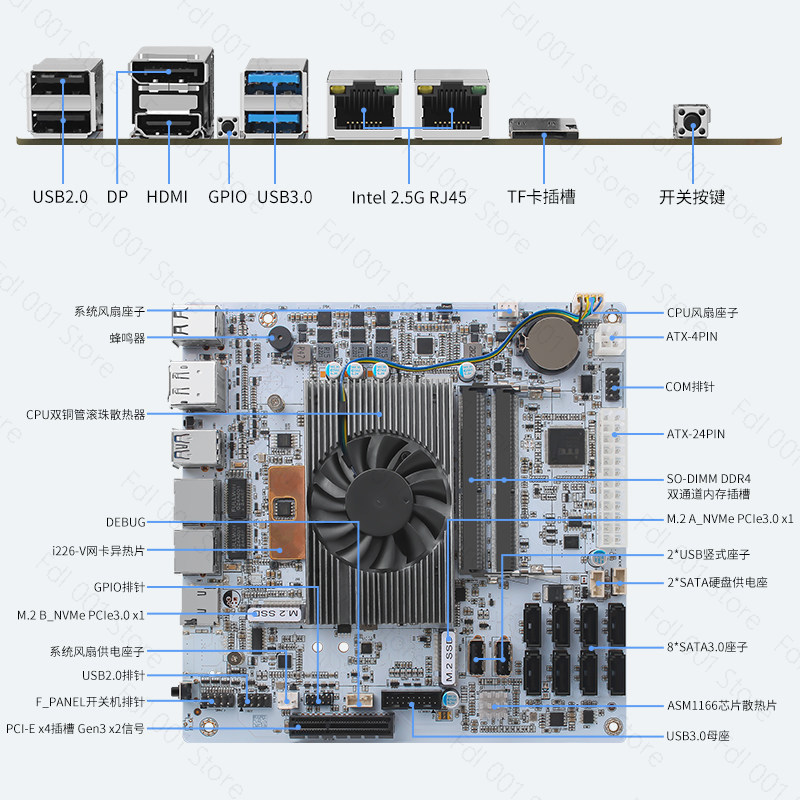 I5 8265UES 8ベイ SATA 6Gbps NAS  - Nas Motherboard 8 Sata Mini Itx のレビューと価格